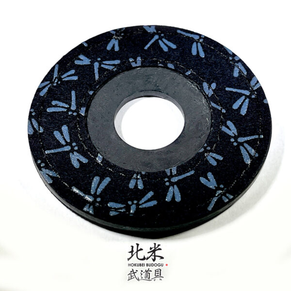 Inden Style Tsubadome - Tonbo - Blue on Black - Flat Print