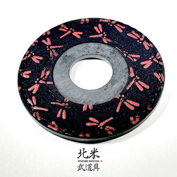 Inden Style Tsubadome - Tonbo - Red on Black - Flat Print